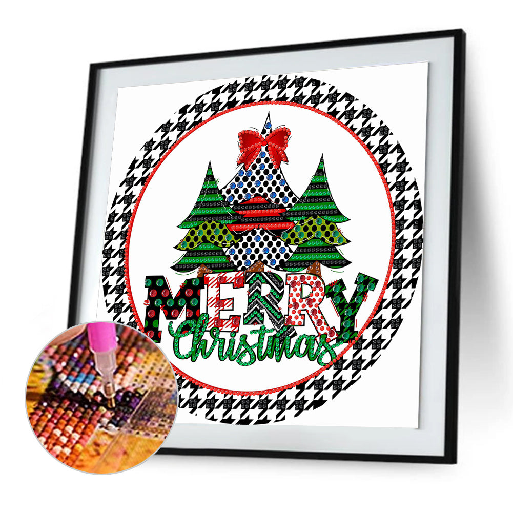 Christmas Holiday Wreath - Special Shaped Drill Diamond Painting 30*30CM