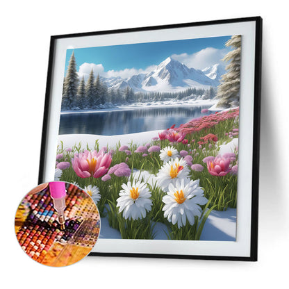 Colorful Flowers - Full Round Drill Diamond Painting 30*30CM