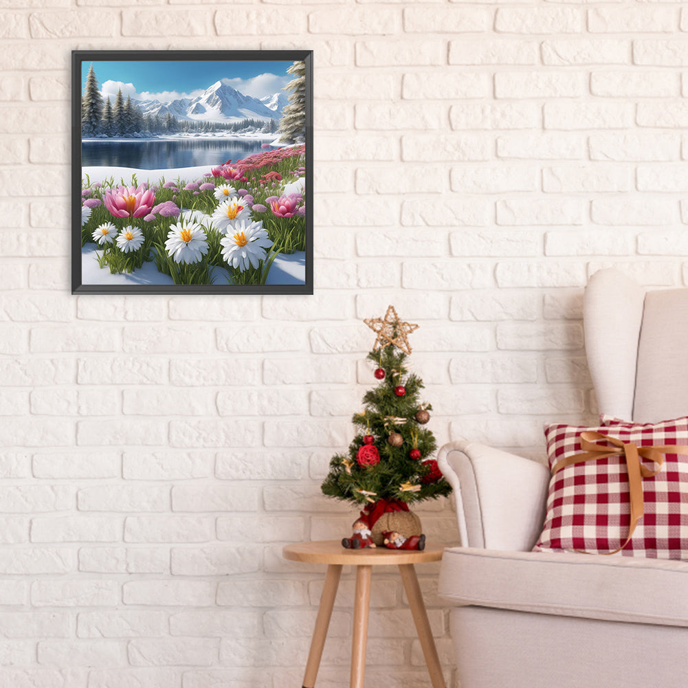 Colorful Flowers - Full Round Drill Diamond Painting 30*30CM