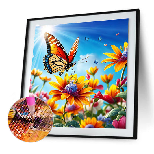 Colorful Flowers - Full Round Drill Diamond Painting 30*30CM