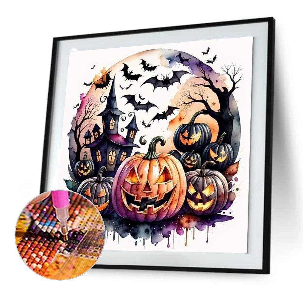 Dark Pumpkin - Full Round Drill Diamond Painting 30*30CM