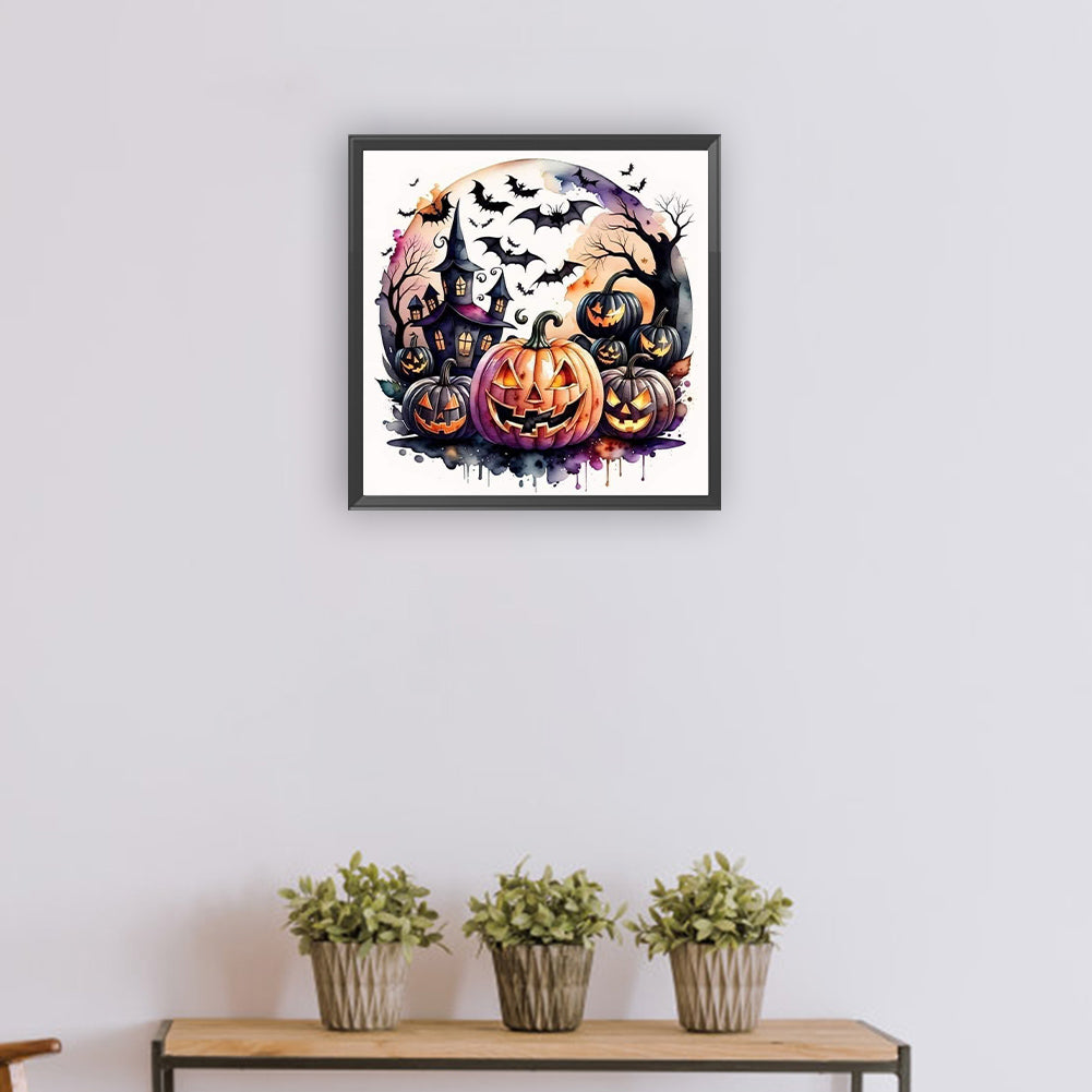 Dark Pumpkin - Full Round Drill Diamond Painting 30*30CM