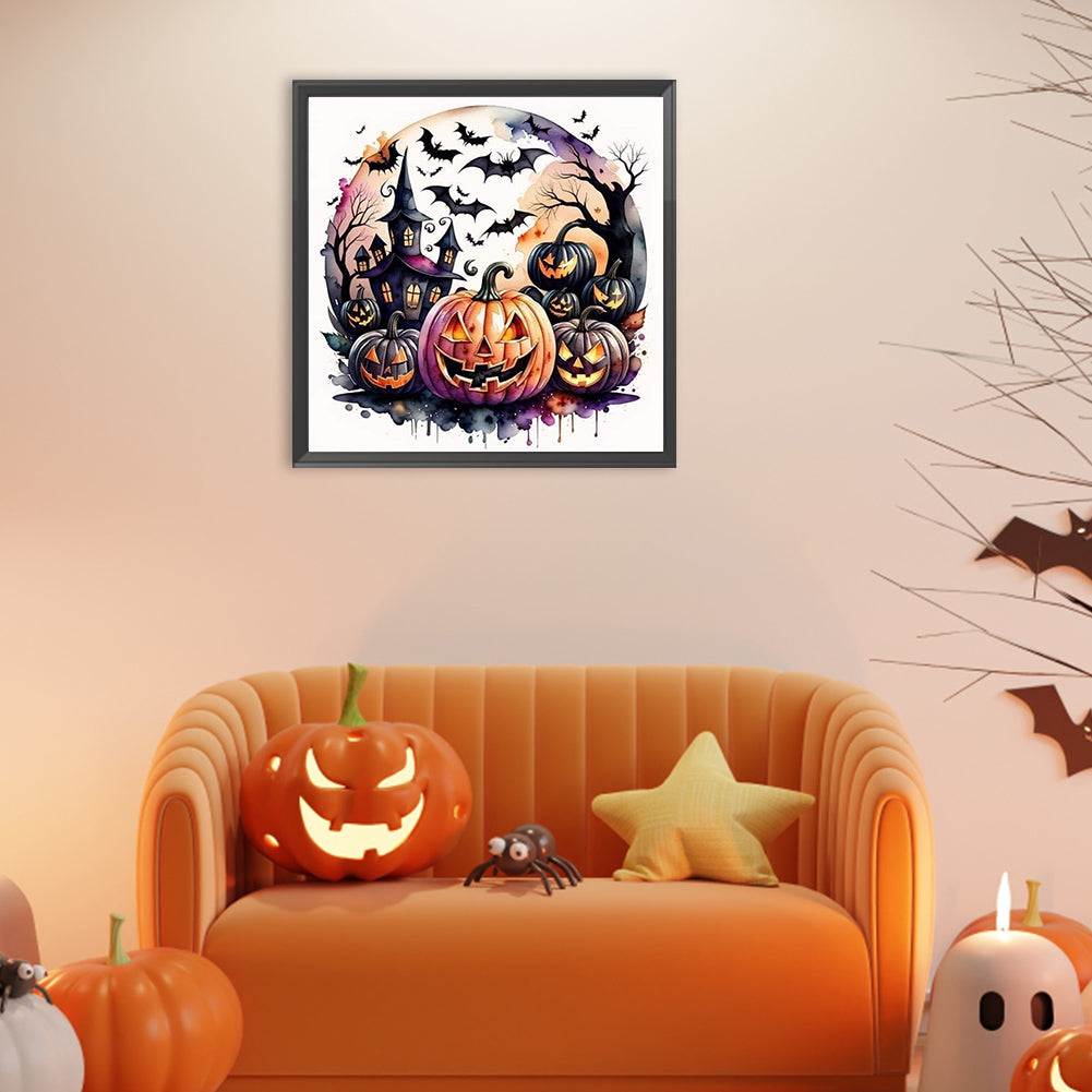 Dark Pumpkin - Full Round Drill Diamond Painting 30*30CM