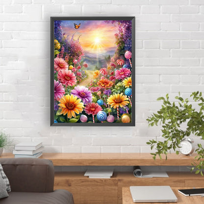 Colorful Lollipop Flowers - Full Round Drill Diamond Painting 30*40CM