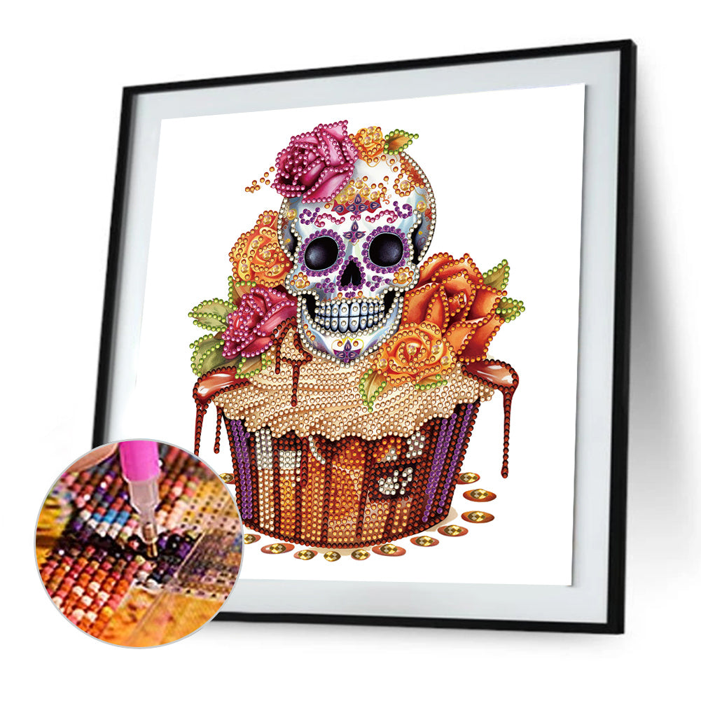 Skull Dessert - Special Shaped Drill Diamond Painting 30*30CM