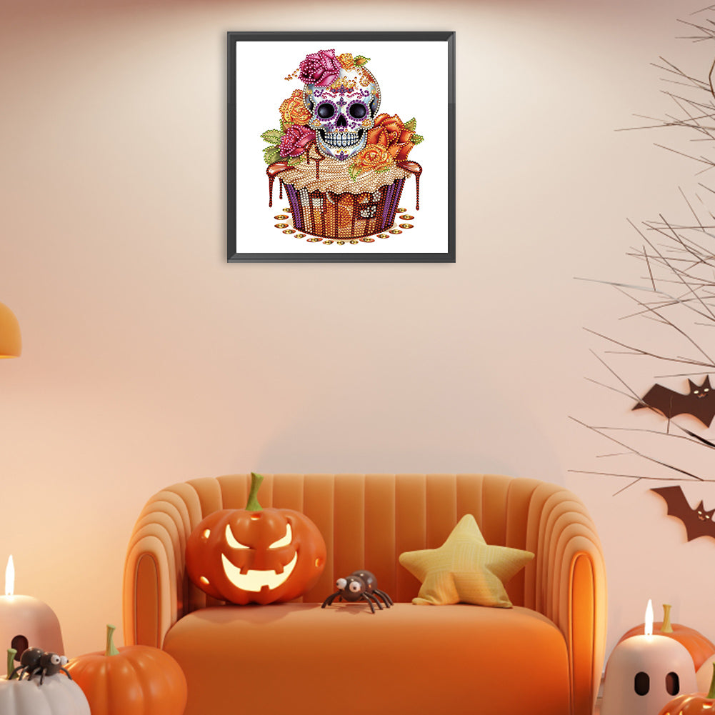 Skull Dessert - Special Shaped Drill Diamond Painting 30*30CM