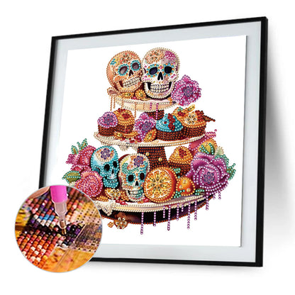 Skull Dessert - Special Shaped Drill Diamond Painting 30*30CM