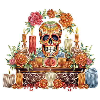 Skull Candlestick - Special Shaped Drill Diamond Painting 30*30CM