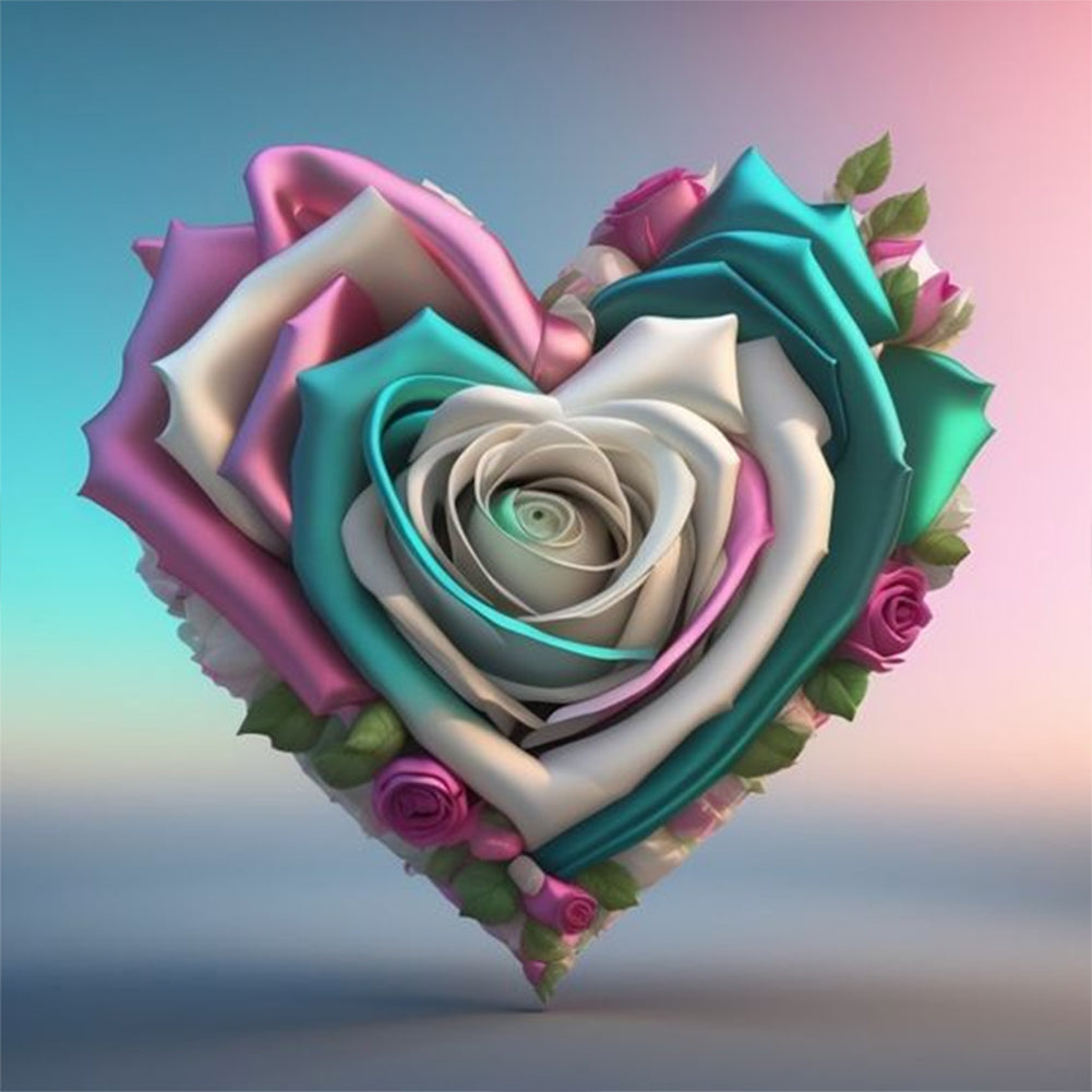 Love Rose - Full Round Drill Diamond Painting 30*30CM