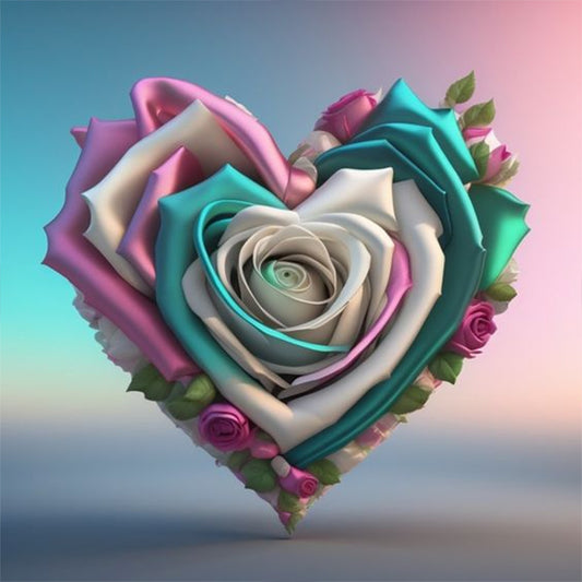 Love Rose - Full Round Drill Diamond Painting 30*30CM