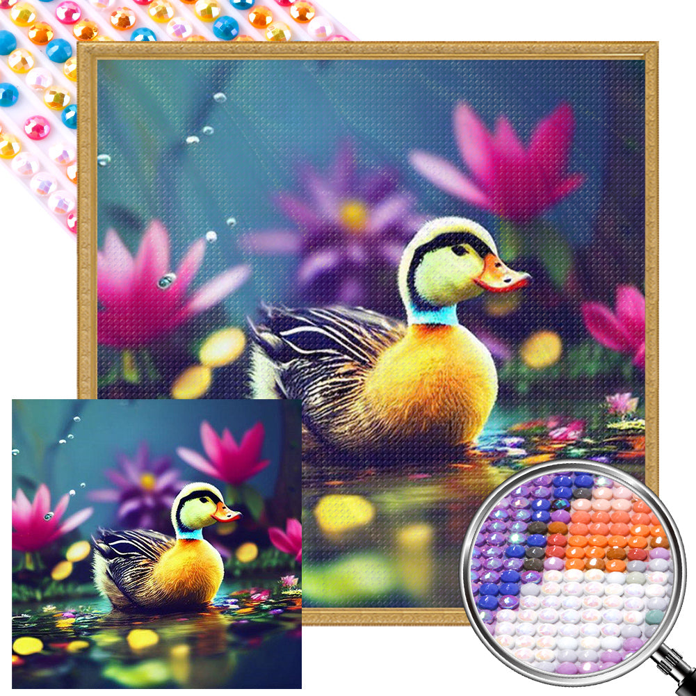 Little Duck On The Water - Full AB Dril Round Diamond Painting 40*40CM