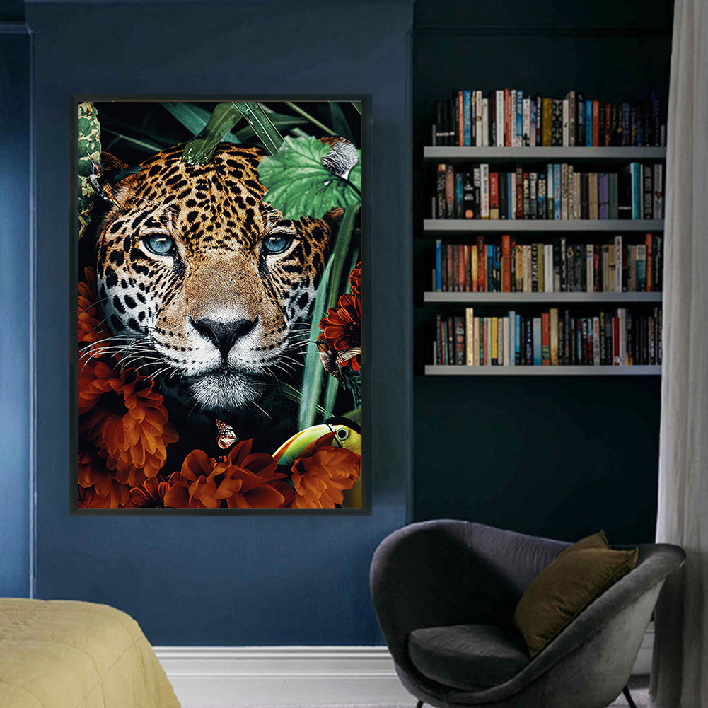 Leopard - 11CT Stamped Cross Stitch 40*60CM