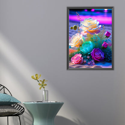 Roses On The Beach - Full AB Dril Round Diamond Painting 40*55CM