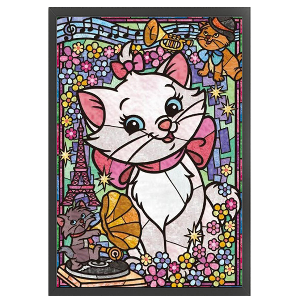 Mary Cat - 11CT Stamped Cross Stitch 50*70CM