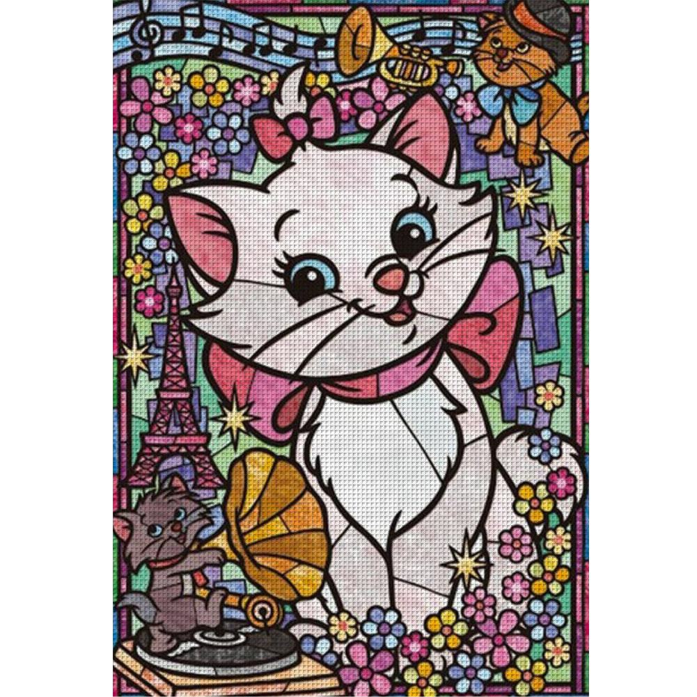 Mary Cat - 11CT Stamped Cross Stitch 50*70CM