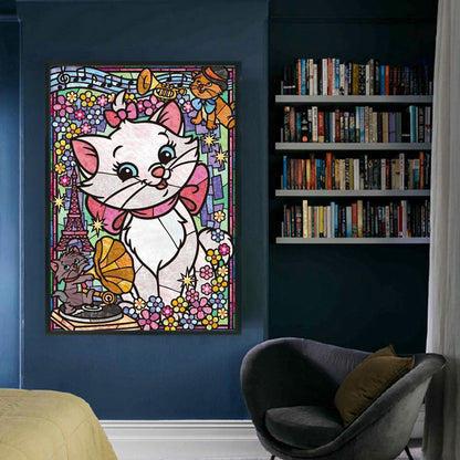 Mary Cat - 11CT Stamped Cross Stitch 50*70CM