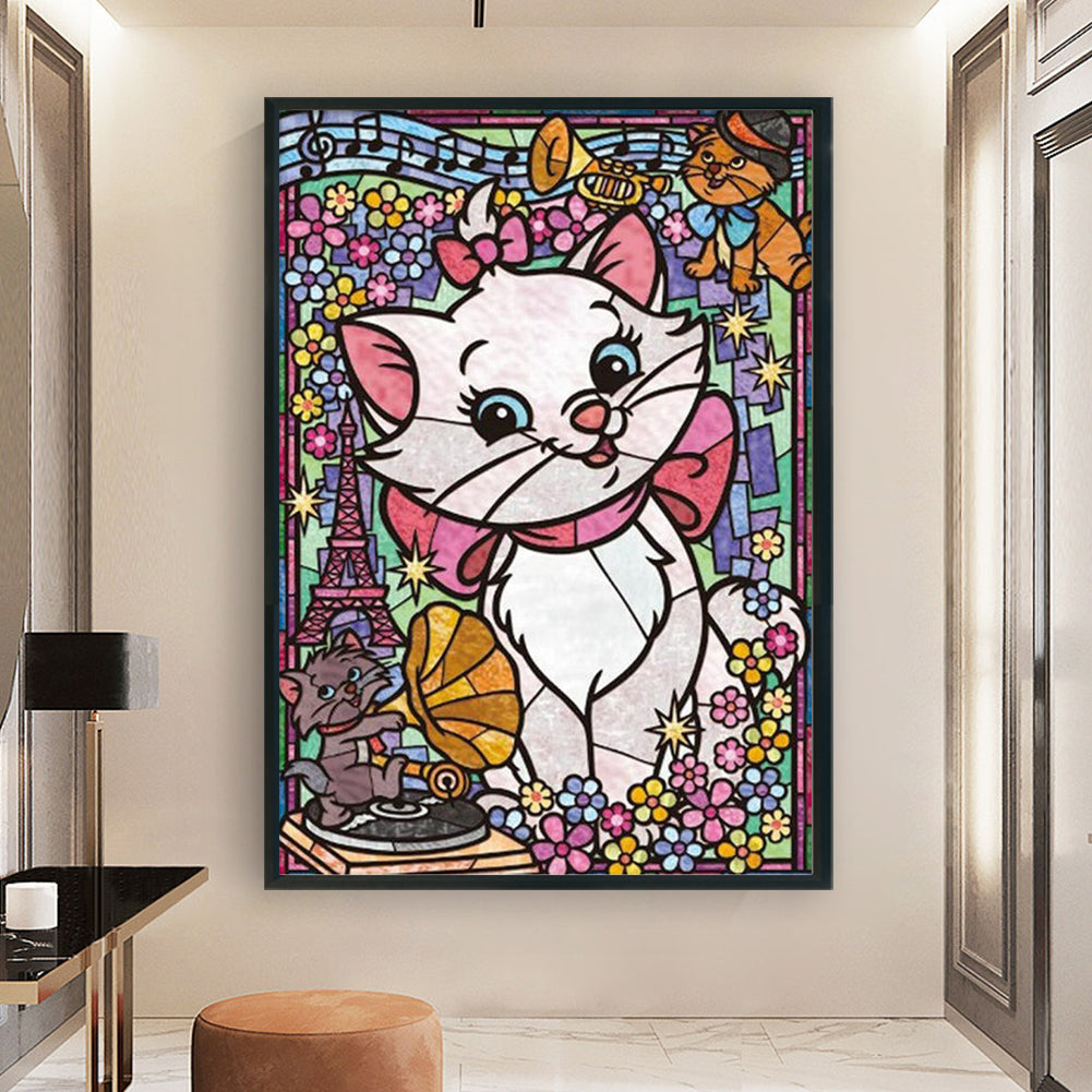 Mary Cat - 11CT Stamped Cross Stitch 50*70CM