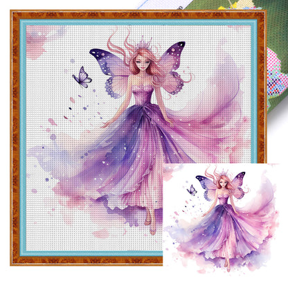 Butterfly Princess - 11CT Stamped Cross Stitch 60*60CM