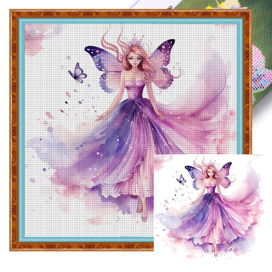 Butterfly Princess - 11CT Stamped Cross Stitch 60*60CM