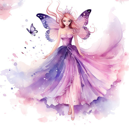 Butterfly Princess - 11CT Stamped Cross Stitch 60*60CM