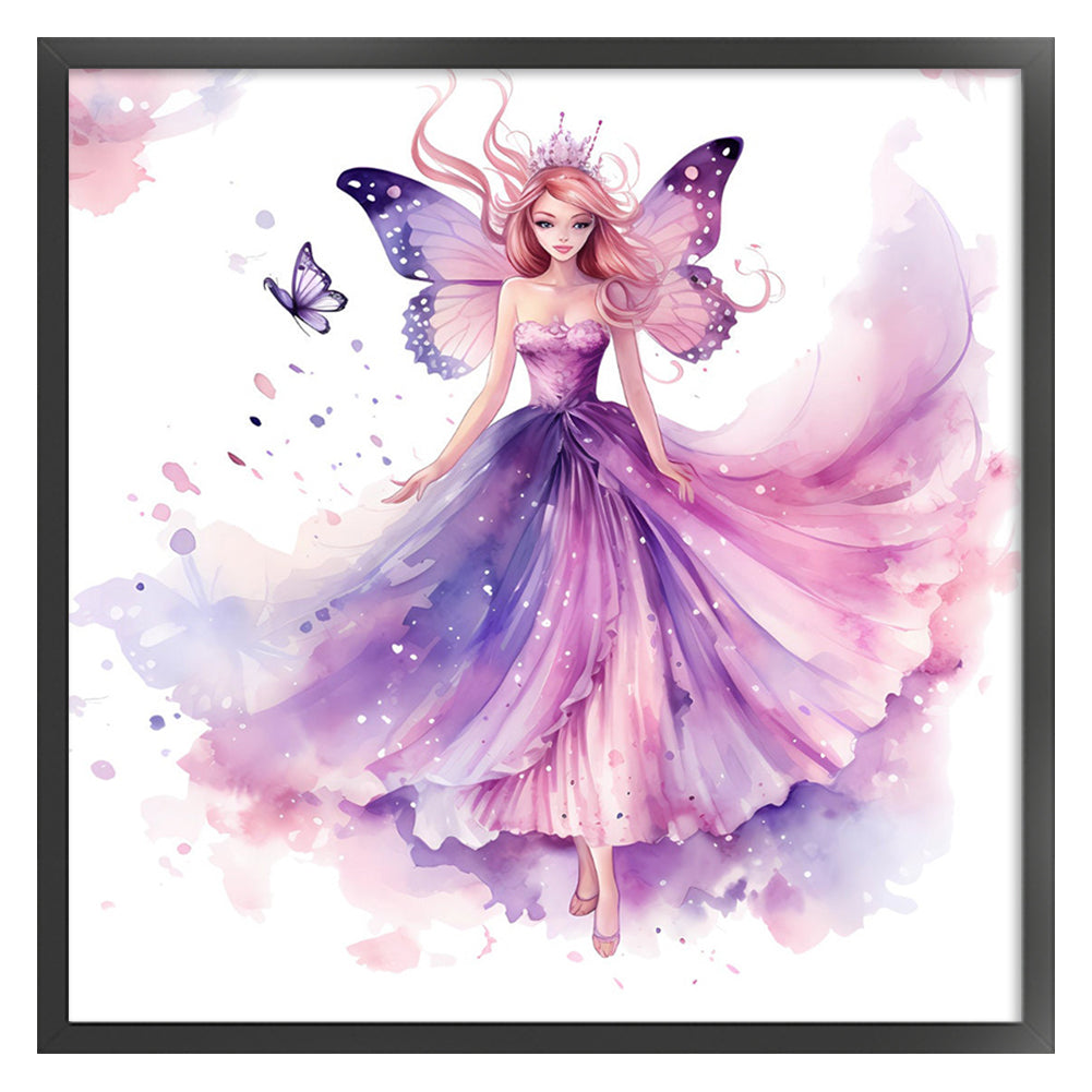 Butterfly Princess - 11CT Stamped Cross Stitch 60*60CM