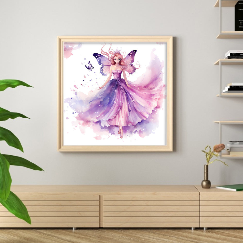 Butterfly Princess - 11CT Stamped Cross Stitch 60*60CM