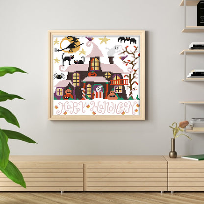 Halloween Cabin - 11CT Stamped Cross Stitch 32*28CM£¨Joy Sunday£©