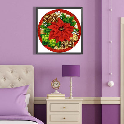 Christmas Floral Decorations - Full Round Drill Diamond Painting 40*40CM