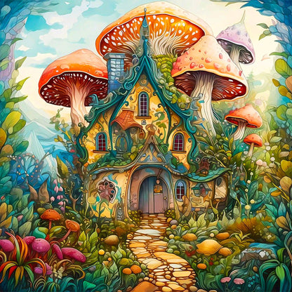 Serenity Treehouse - Full Round Drill Diamond Painting 40*40CM