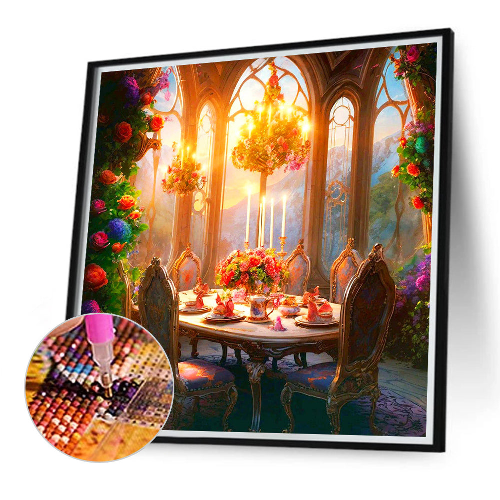 Quiet Table - Full Round Drill Diamond Painting 40*40CM