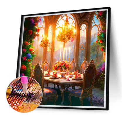 Quiet Table - Full Round Drill Diamond Painting 40*40CM