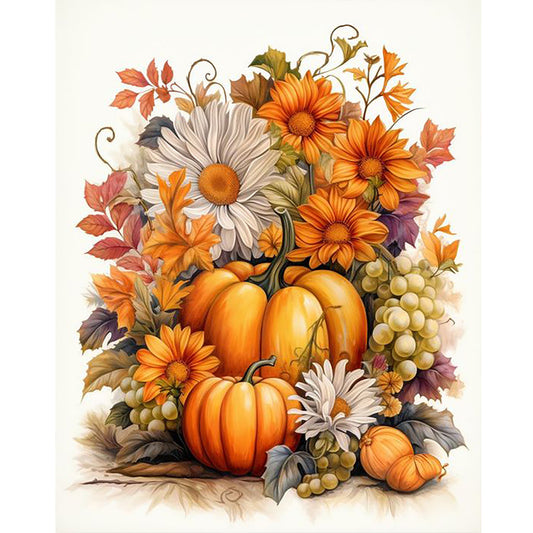 Harvest Pumpkin - Full Round Drill Diamond Painting 40*50CM