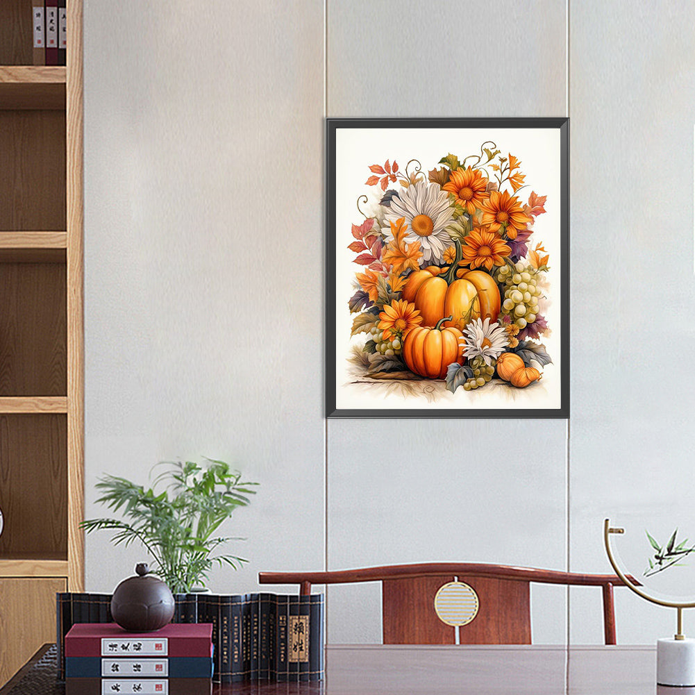 Harvest Pumpkin - Full Round Drill Diamond Painting 40*50CM