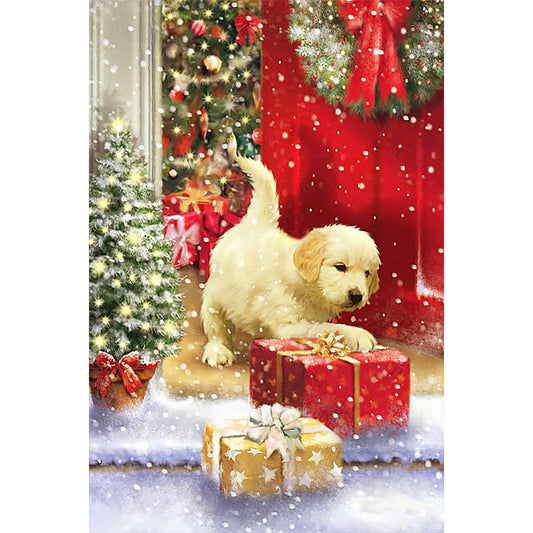 Christmas Dog Gifts - Full Round Drill Diamond Painting 40*60CM