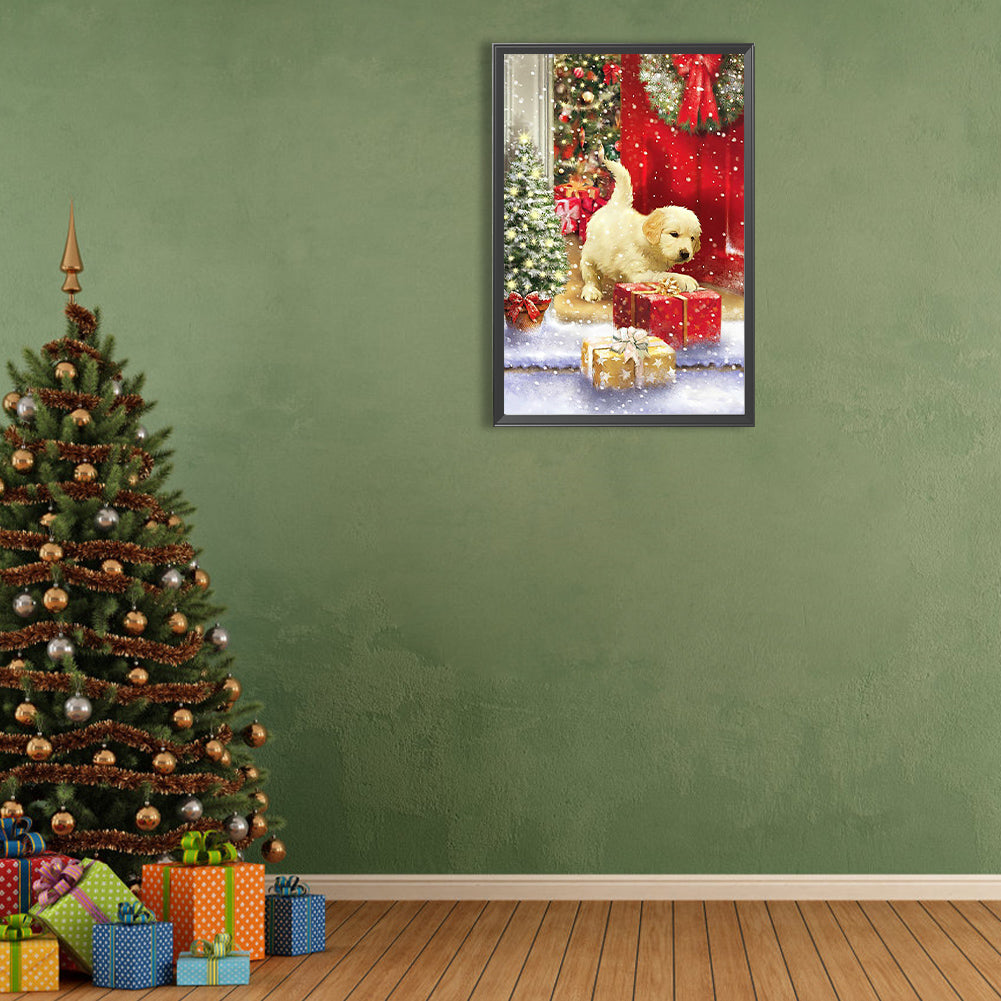 Christmas Dog Gifts - Full Round Drill Diamond Painting 40*60CM