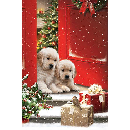 Christmas Dog Gift - Full Round Drill Diamond Painting 40*60CM