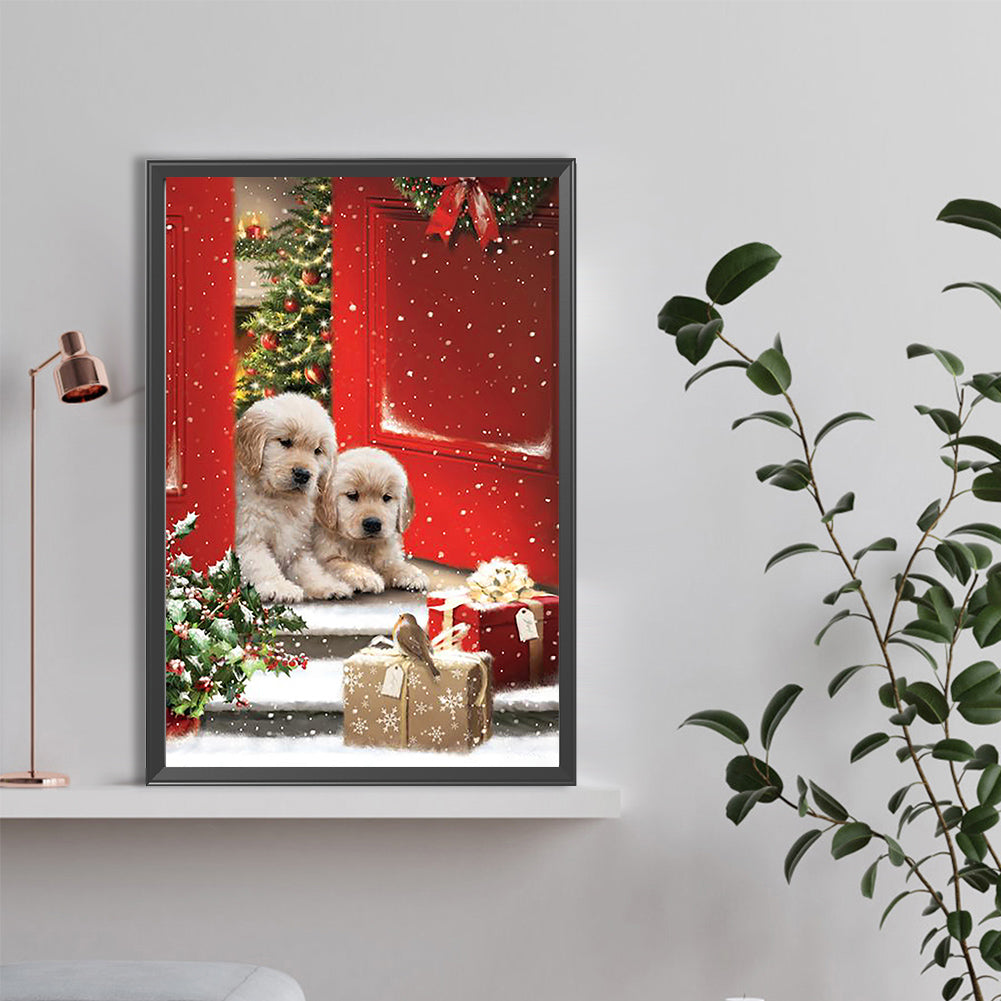 Christmas Dog Gift - Full Round Drill Diamond Painting 40*60CM