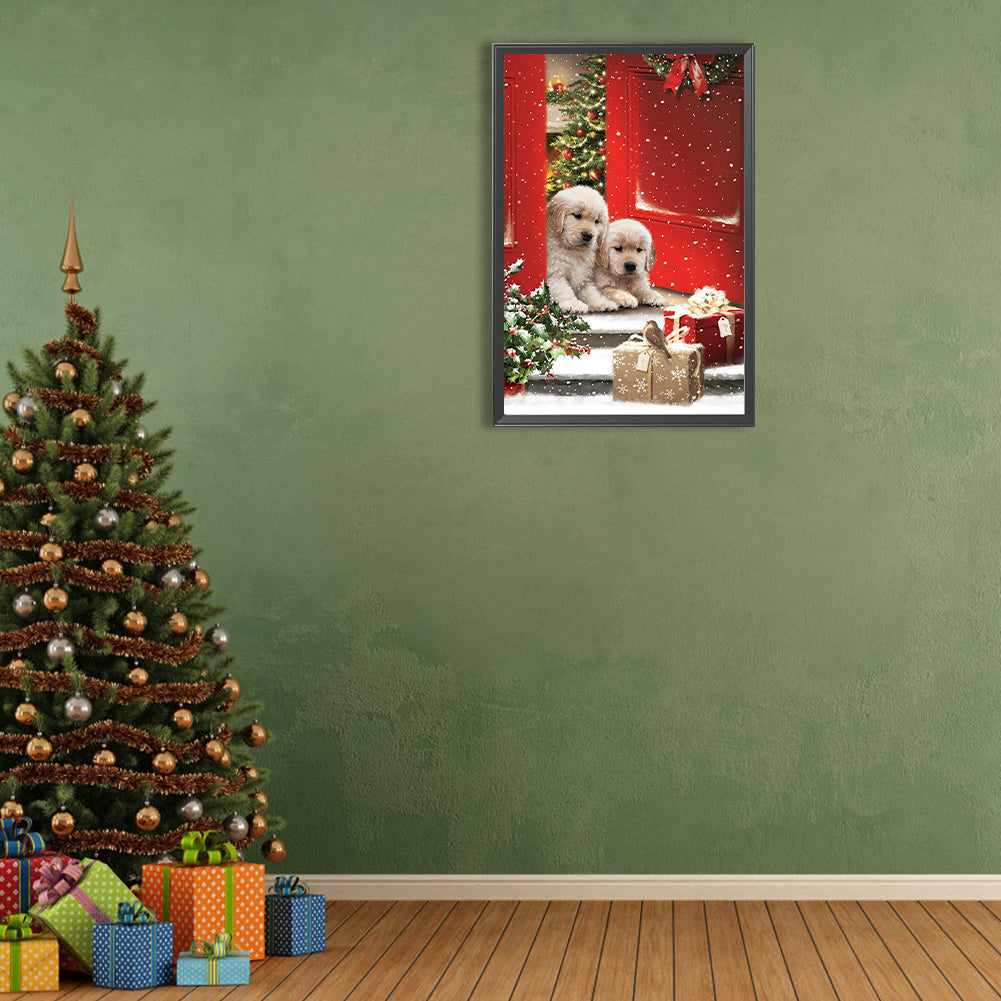 Christmas Dog Gift - Full Round Drill Diamond Painting 40*60CM