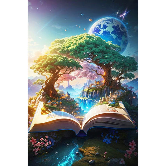 Nature And Books - Full Round Drill Diamond Painting 40*60CM