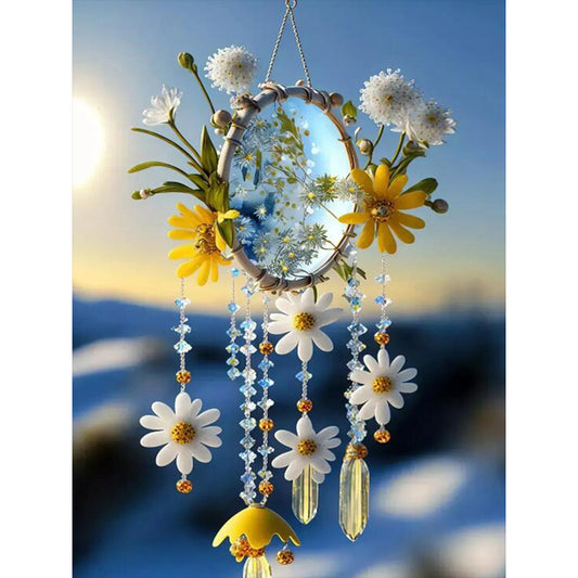Flower Wind Chime - Full Round Drill Diamond Painting 30*40CM