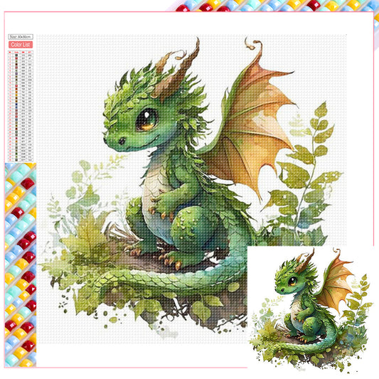 Cute Dragon - Full Square Drill Diamond Painting 30*30CM