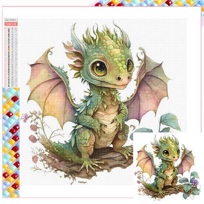 Cute Dragon - Full Square Drill Diamond Painting 30*30CM