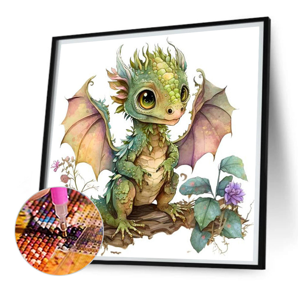 Cute Dragon - Full Square Drill Diamond Painting 30*30CM