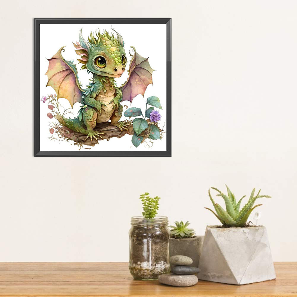 Cute Dragon - Full Square Drill Diamond Painting 30*30CM