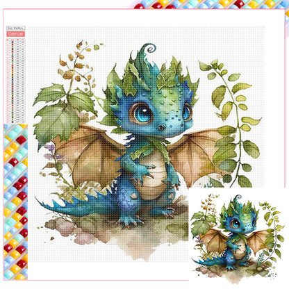 Cute Dragon - Full Square Drill Diamond Painting 30*30CM