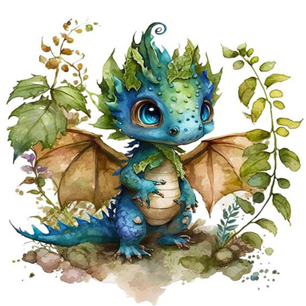 Cute Dragon - Full Square Drill Diamond Painting 30*30CM