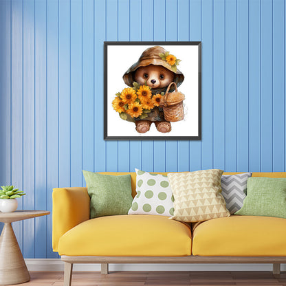 Sunflower Bear - Full Square Drill Diamond Painting 30*30CM