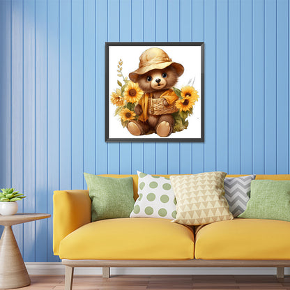 Sunflower Bear - Full Square Drill Diamond Painting 30*30CM