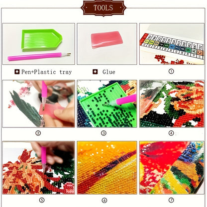 8PCS Diamond Painting Coasters Kits Special Shape Diamond Painting DIY Coaster