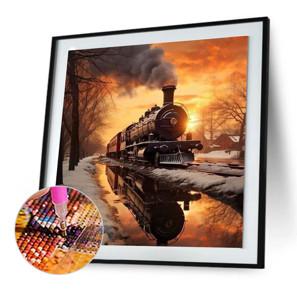 Train - Full Round Drill Diamond Painting 30*30CM